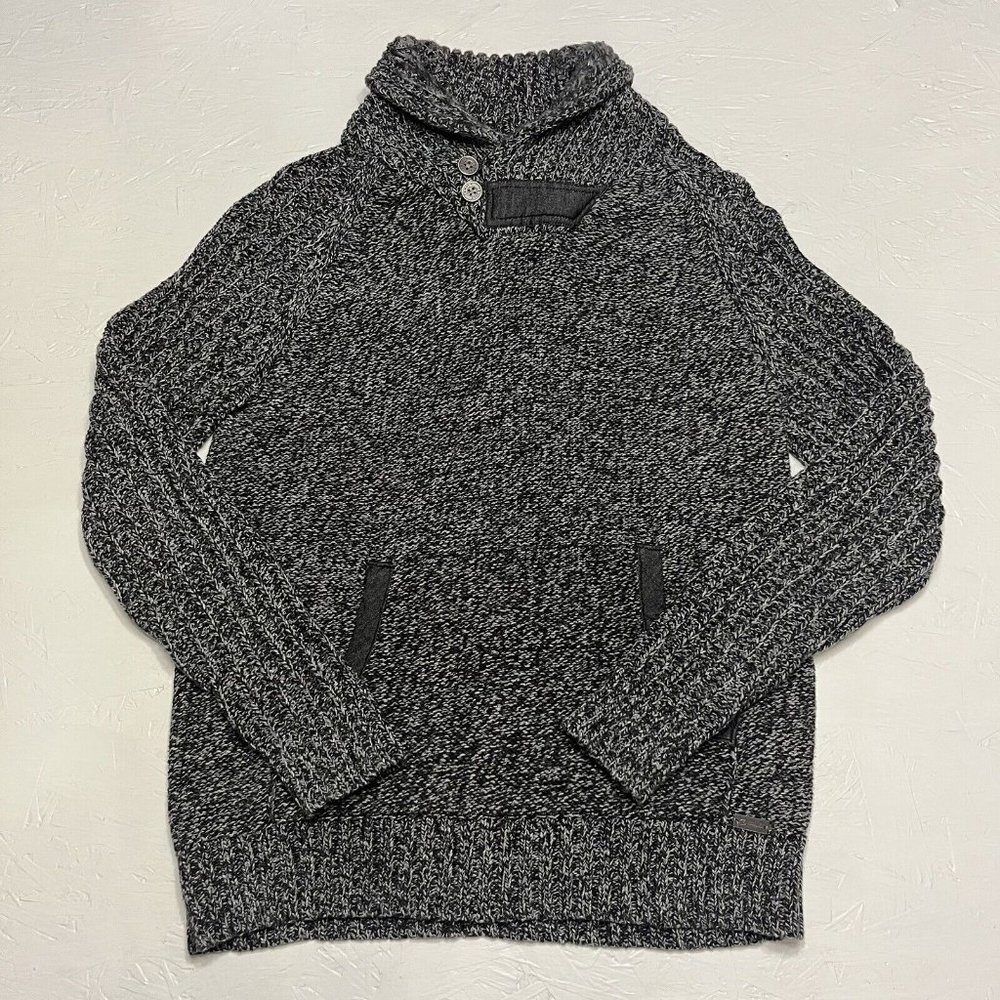J.B. Holt Cable Knit Sweater Size Large Gray Thick Sweater